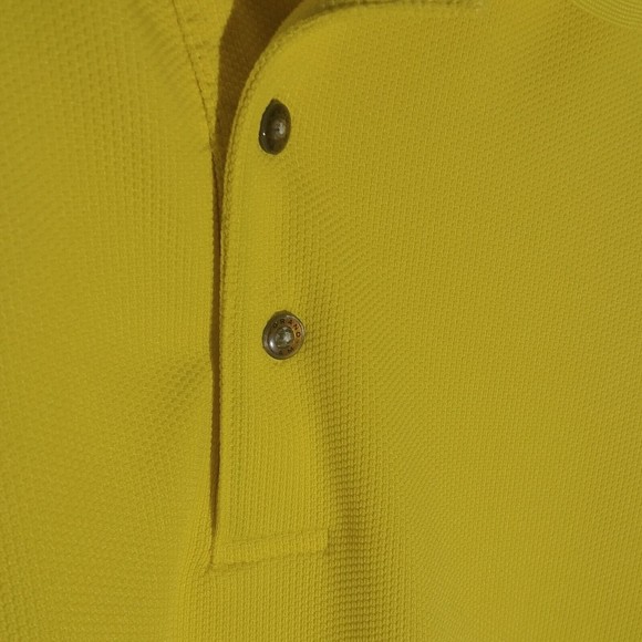 Grand Slam Performance Mens Golf Polo Shirt XL Extra Large Yellow - Picture 4 of 6